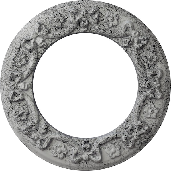 Ekena Millwork Ribbon with Bow Medallion (Canopies up to 7 1/2"), 12 1/4"OD x 7 1/2"ID x 7/8"P, Ultra Pure White CM12RIUWC - main